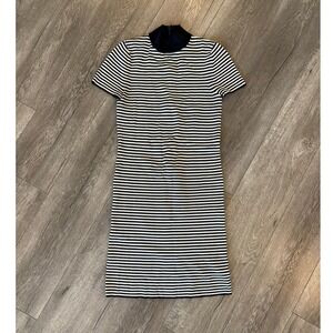 Michael Kors XXS Knit Striped Bodycon Mock Neck Short Sleeve Dress